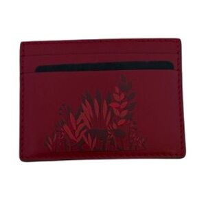 Brand new Cartier Panthere Red Card Holder with Leaf Motif